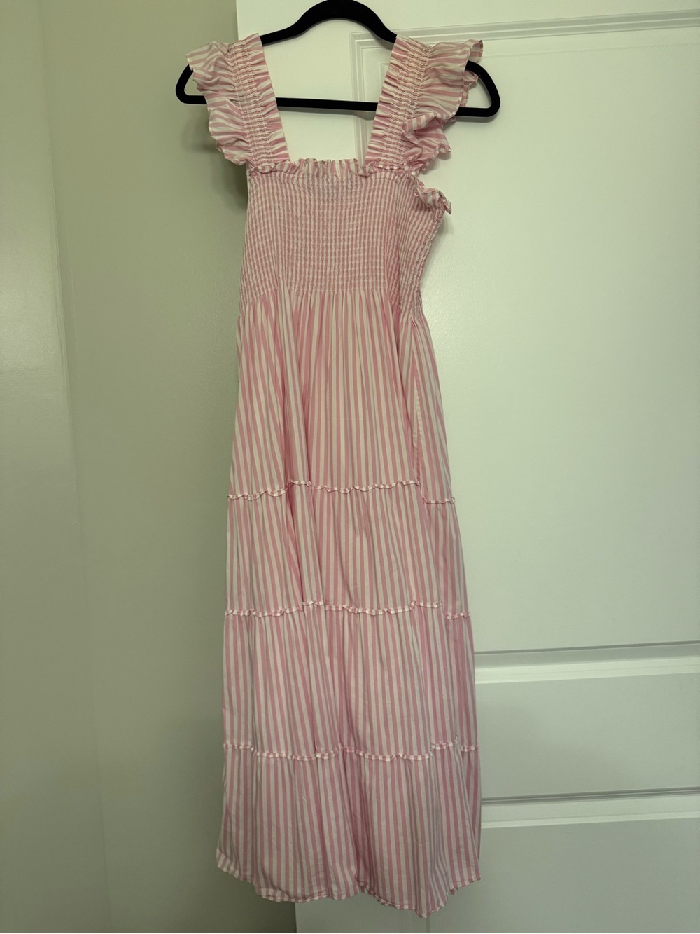 Hill House Pink & White Striped Nap Dress